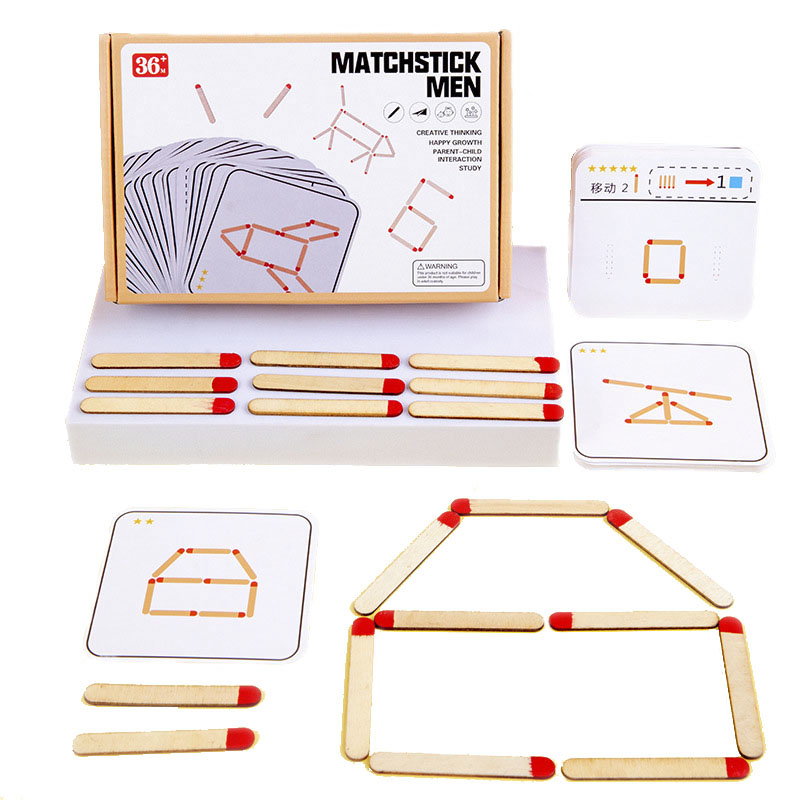 Board Game Diy - Montessori Pertandingan Teka-teki Permainan Kayu Mainan
