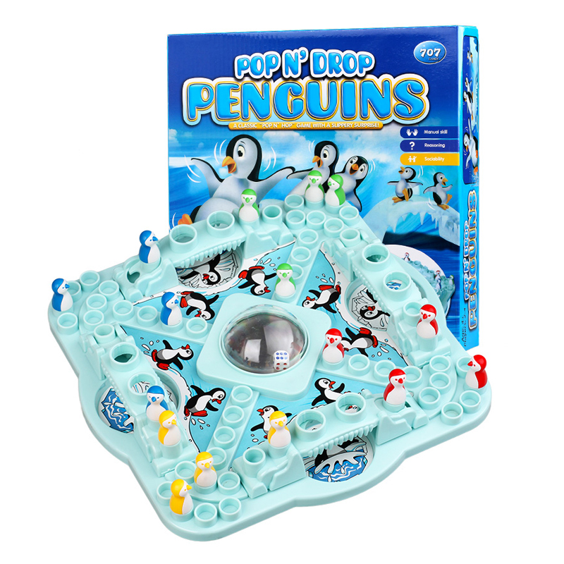 Board Game Jenga - Permainan pesta papan catur Pinguin mainan
