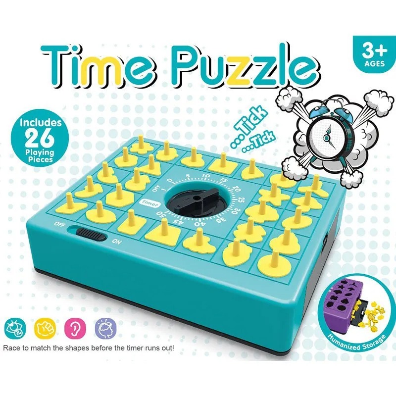 Board Game Land - Puzzle Papan Waktu Anak-anak, Mainan Edukatif