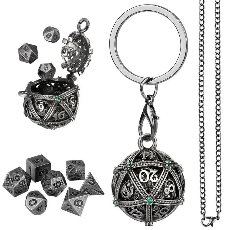 Gantungan Kunci Liontin Kotak  - Dice Set Polyhedral ulasan dan harga