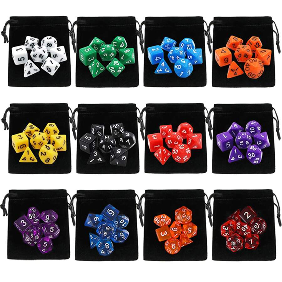 7 buah Dadu Polihedral & Tas P - Dice Set Polyhedral ulasan dan harga