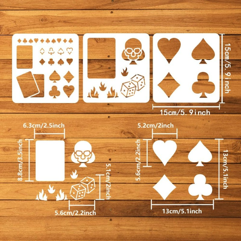 3 buah kartu permainan stensil - Board Game Template ulasan dan harga
