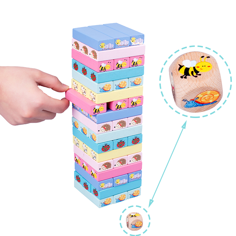 Nomor hewan blok kayu permaina - Board Game Jenga ulasan dan harga