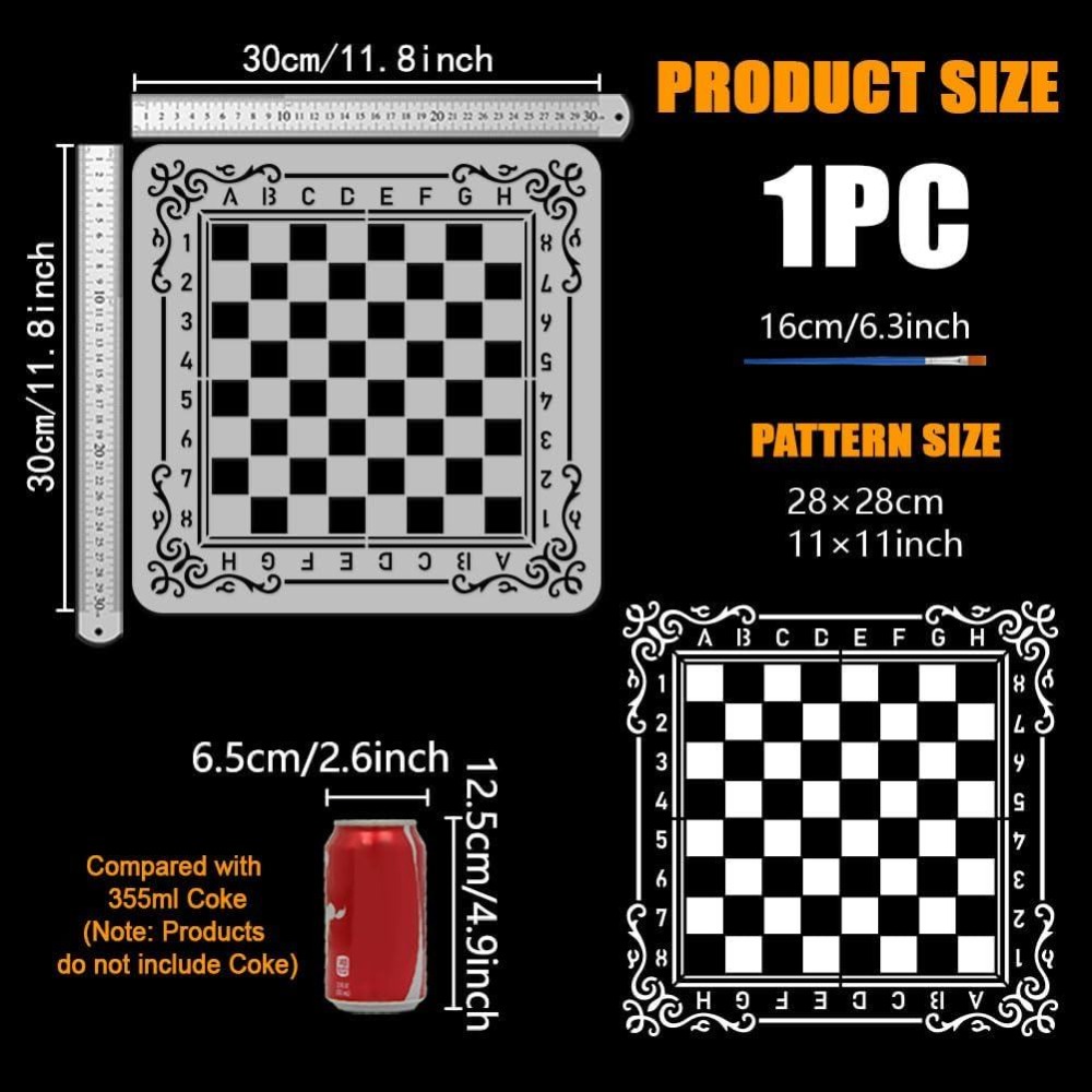 Stensil Lukisan Papan Catur de - Board Game Template ulasan dan harga