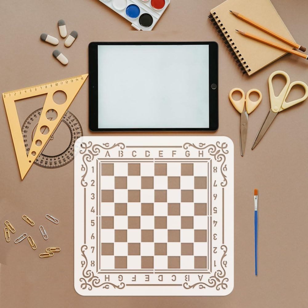 Stensil Lukisan Papan Catur de - Board Game Template ulasan dan harga