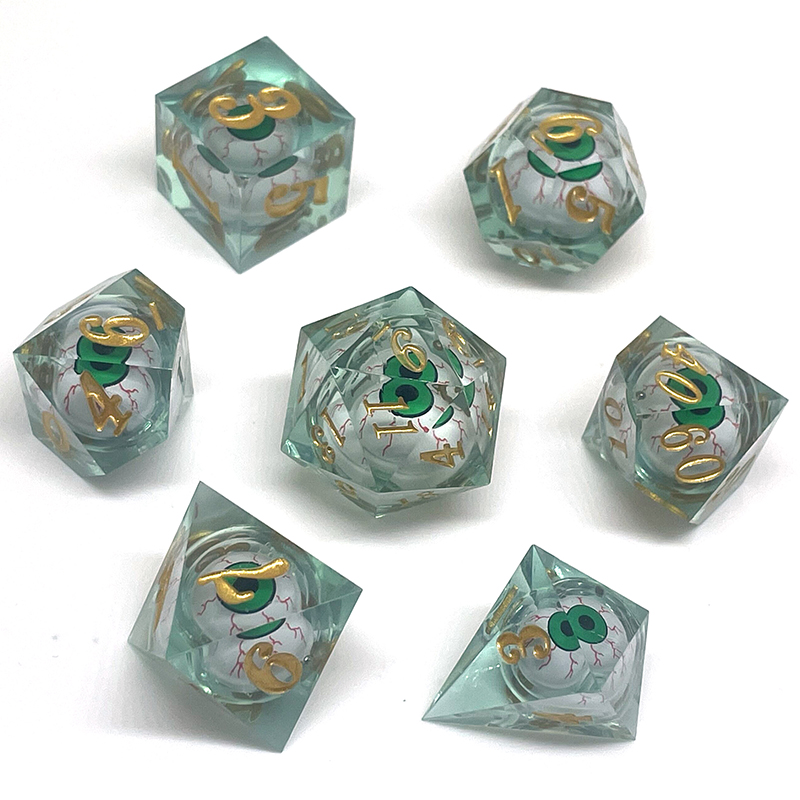 7 buah Set dadu Resin inti cai - Dice Set Polyhedral ulasan dan harga