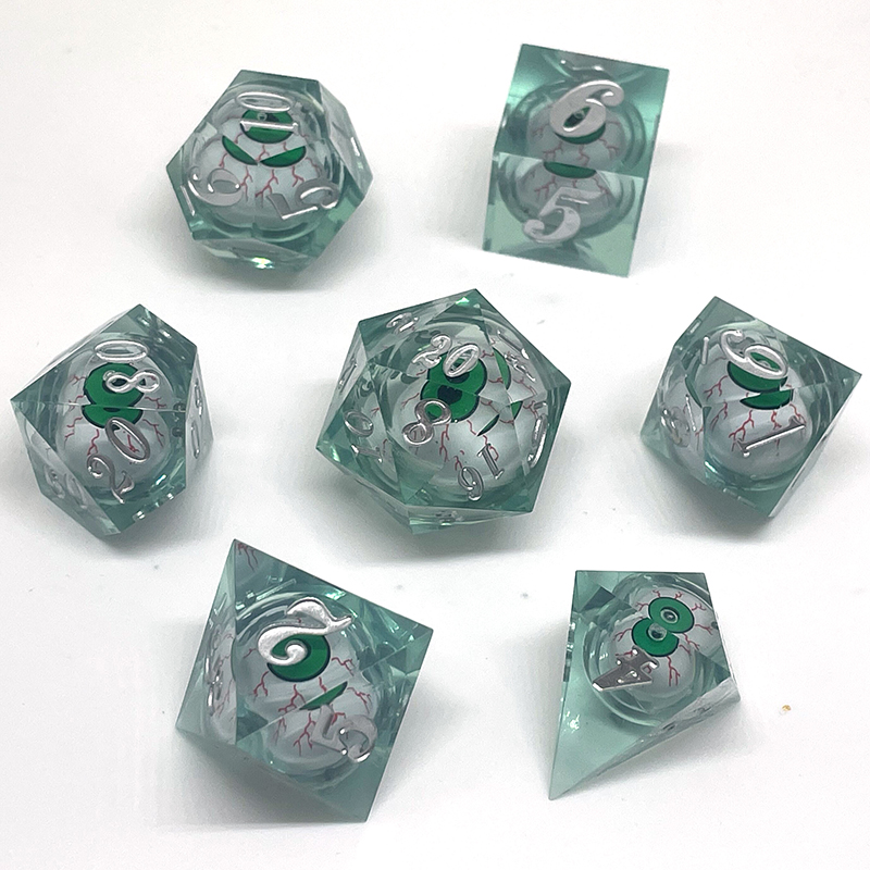 7 buah Set dadu Resin inti cai - Dice Set Polyhedral ulasan dan harga