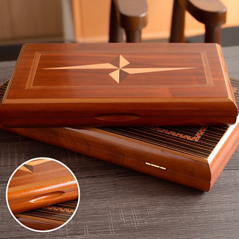 Backgammon Kayu Solid 11-19 In - Board Game Zenith ulasan dan harga