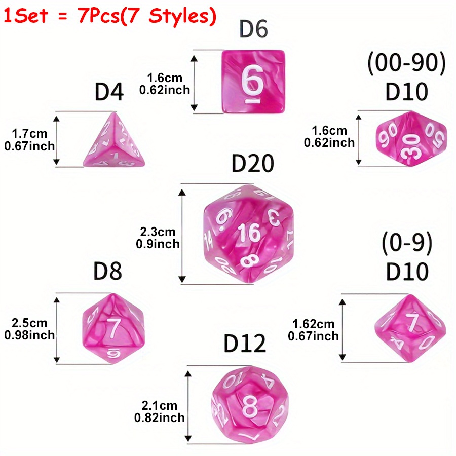 42 Buah Set Dadu DND Polihedra - Dice Set Polyhedral ulasan dan harga