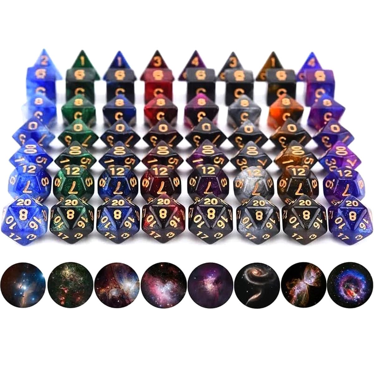 42 Buah Set Dadu DND Polihedra - Dice Set Polyhedral ulasan dan harga