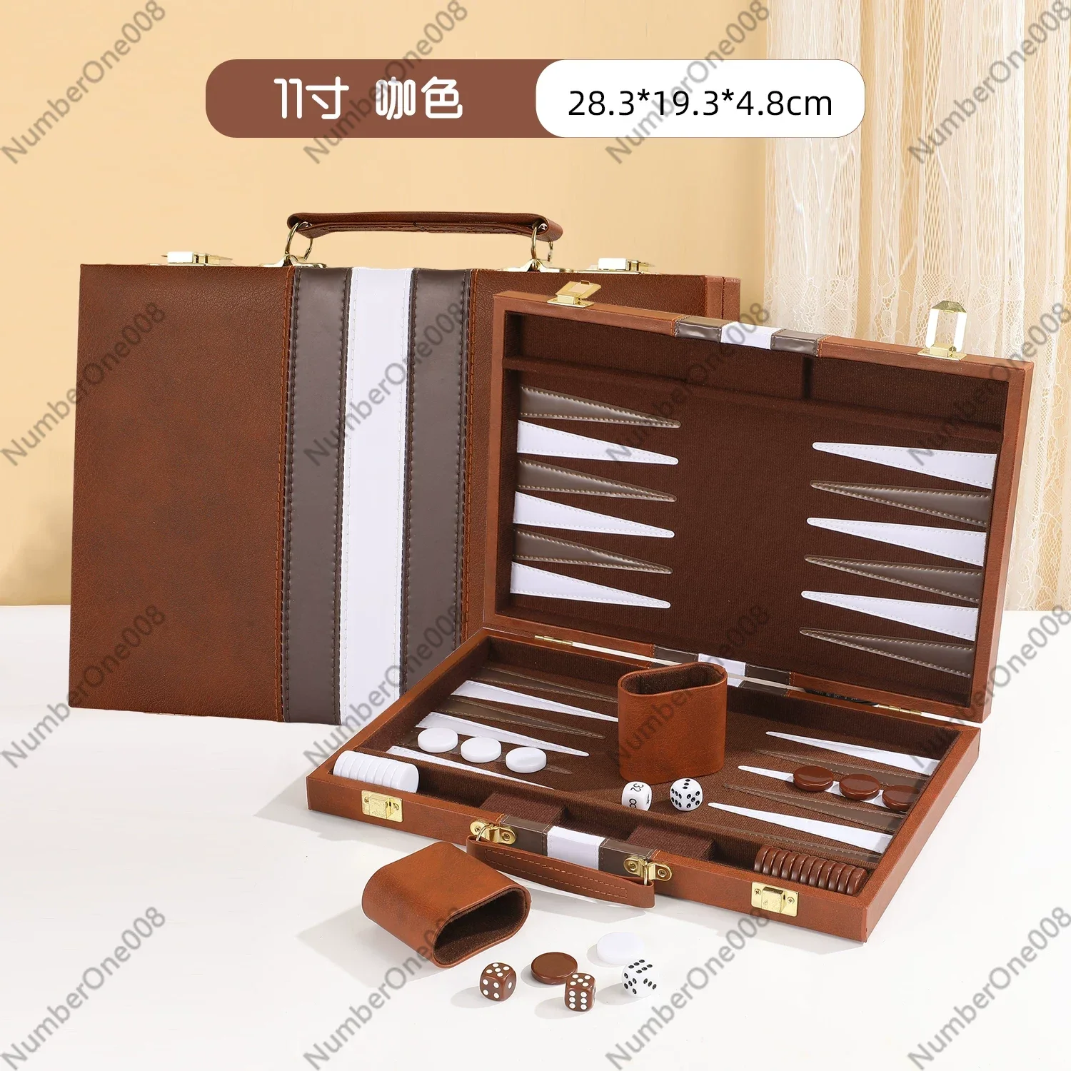 Set Permainan Backgammon Kulit - Board Game Zenith ulasan dan harga