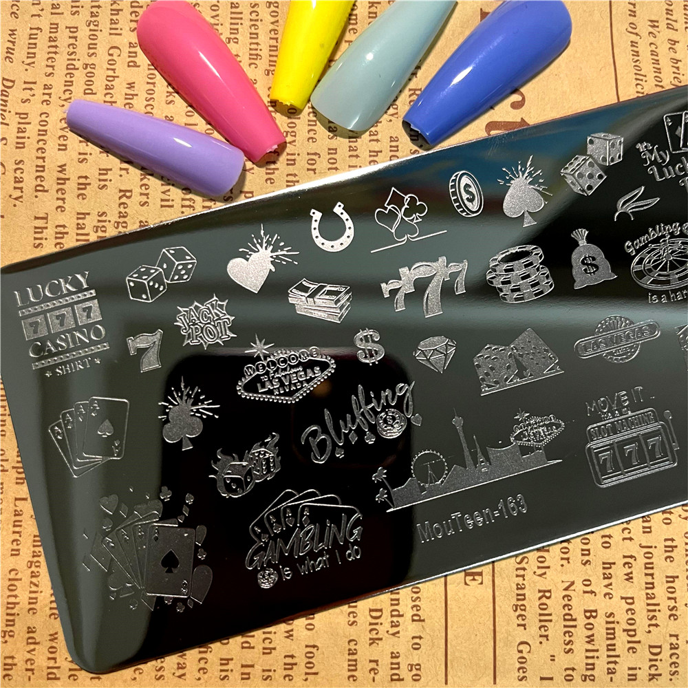 Pelat cap kuku pola kartu perm - Board Game Template ulasan dan harga
