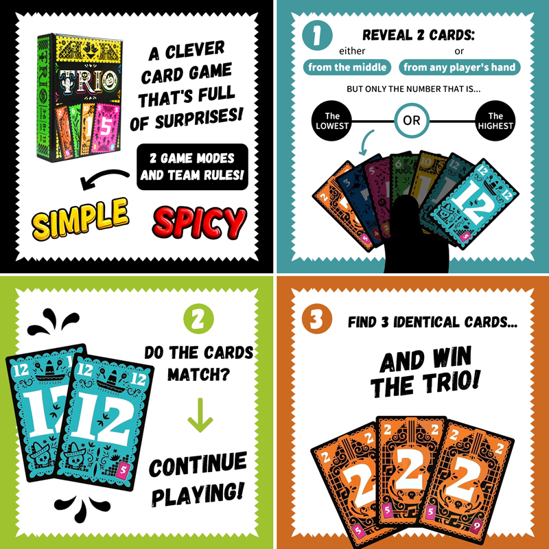 Permainan Kartu Strategis TRIO - Board Game Unmatched ulasan dan harga