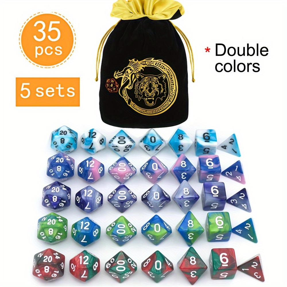 DND 5 Set 35 Buah Dadu Polihed - Dice Set Polyhedral ulasan dan harga