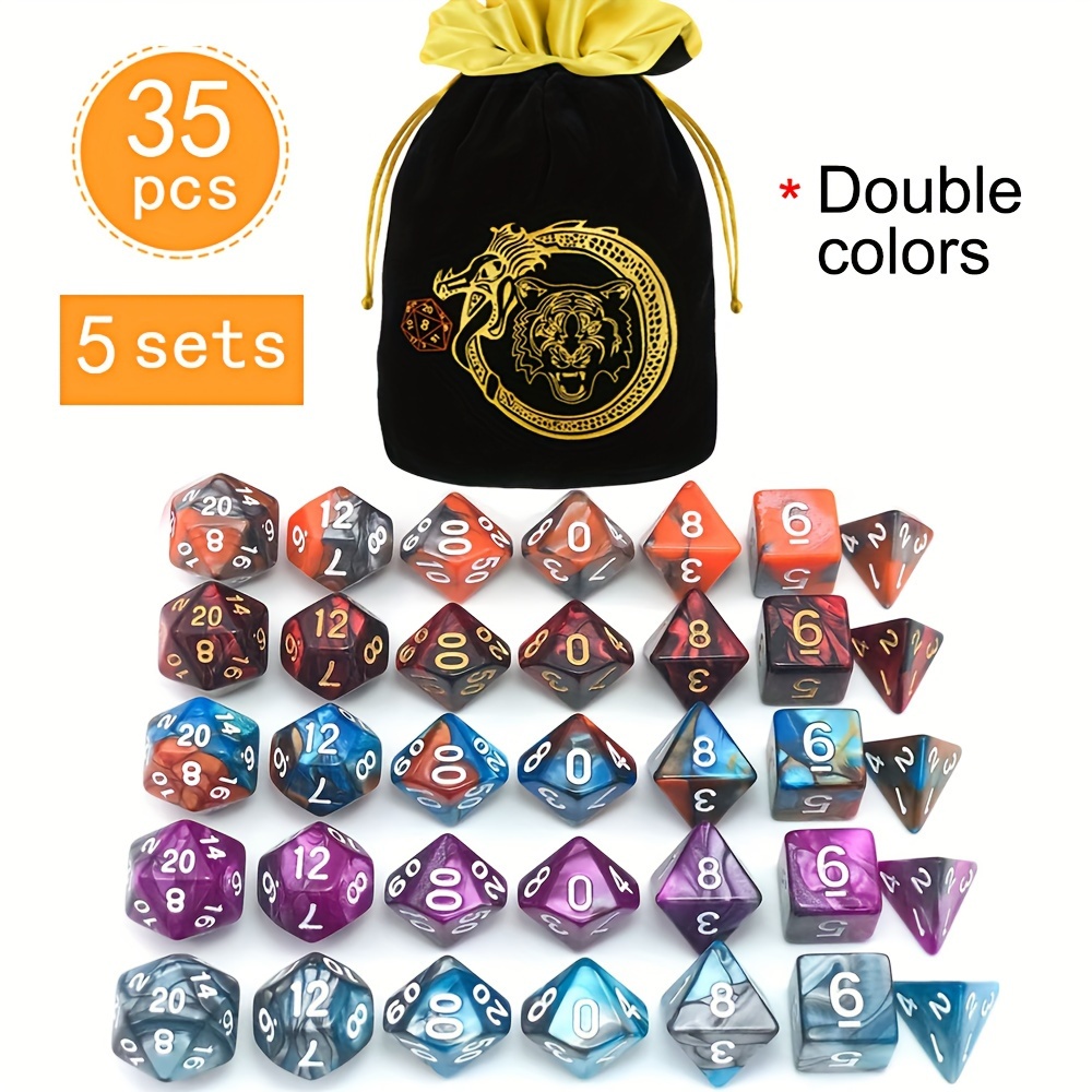 DND 5 Set 35 Buah Dadu Polihed - Dice Set Polyhedral ulasan dan harga