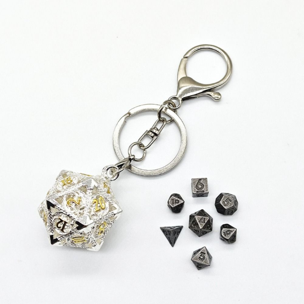 1 Set Gantungan Kunci Dadu Log - Dice Set Polyhedral ulasan dan harga