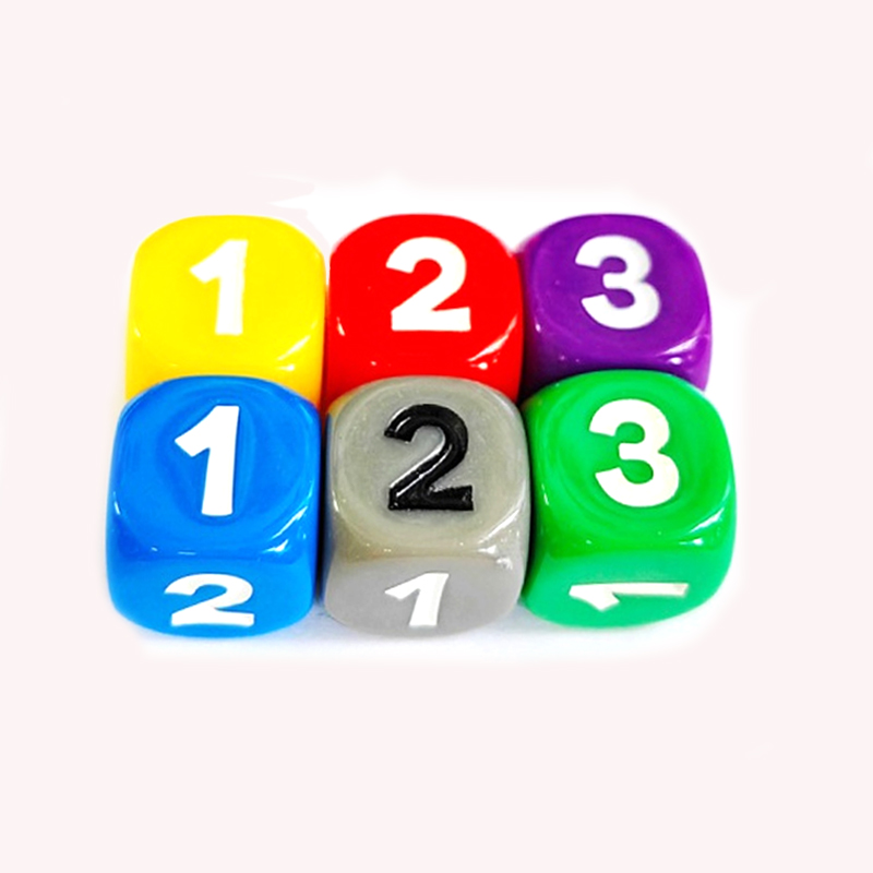 10 buah Nomor 1 2 3 123 D6 14m - Board Game Quacks ulasan dan harga