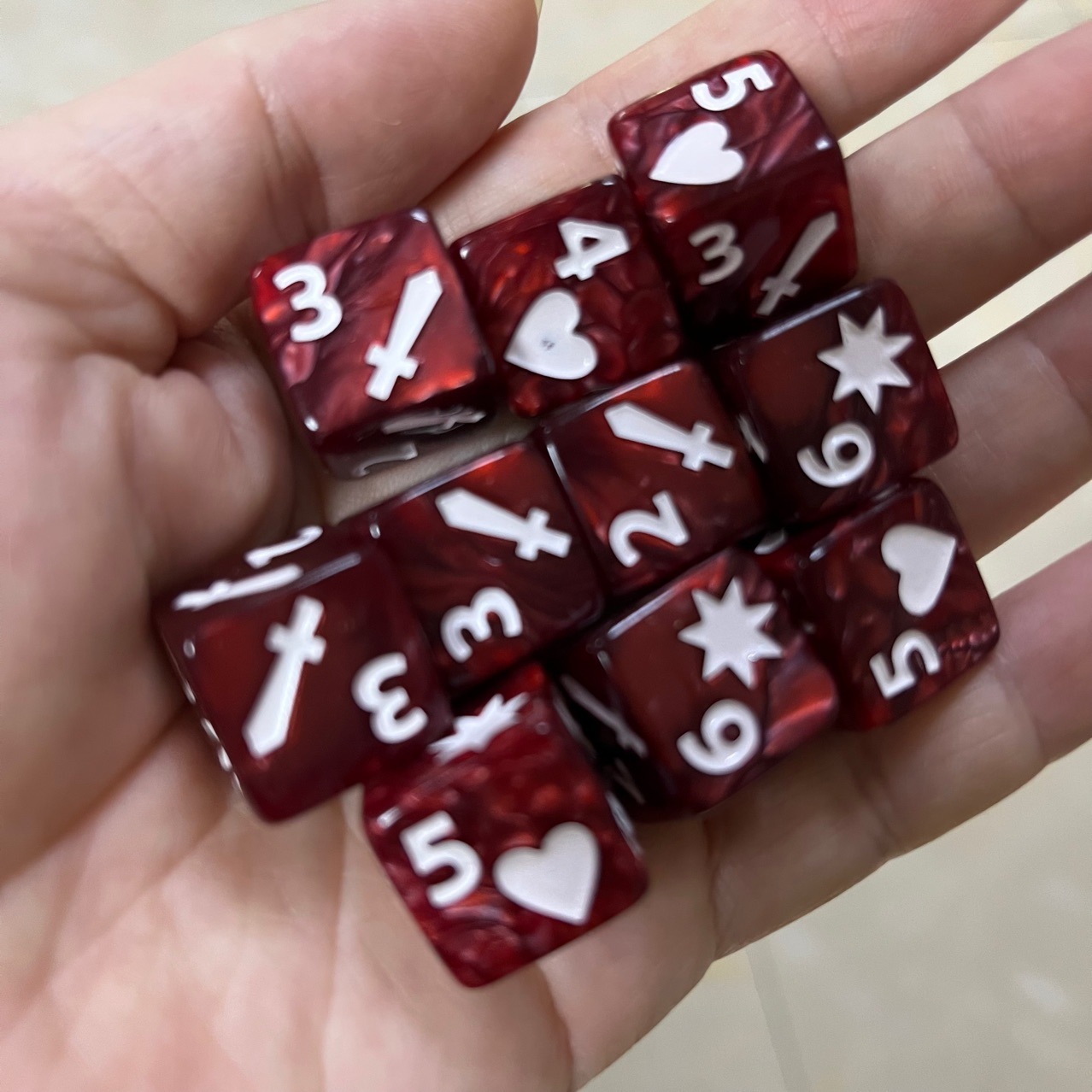 10 buah Set baru 16mm 6 sisi G - Board Game Land ulasan dan harga